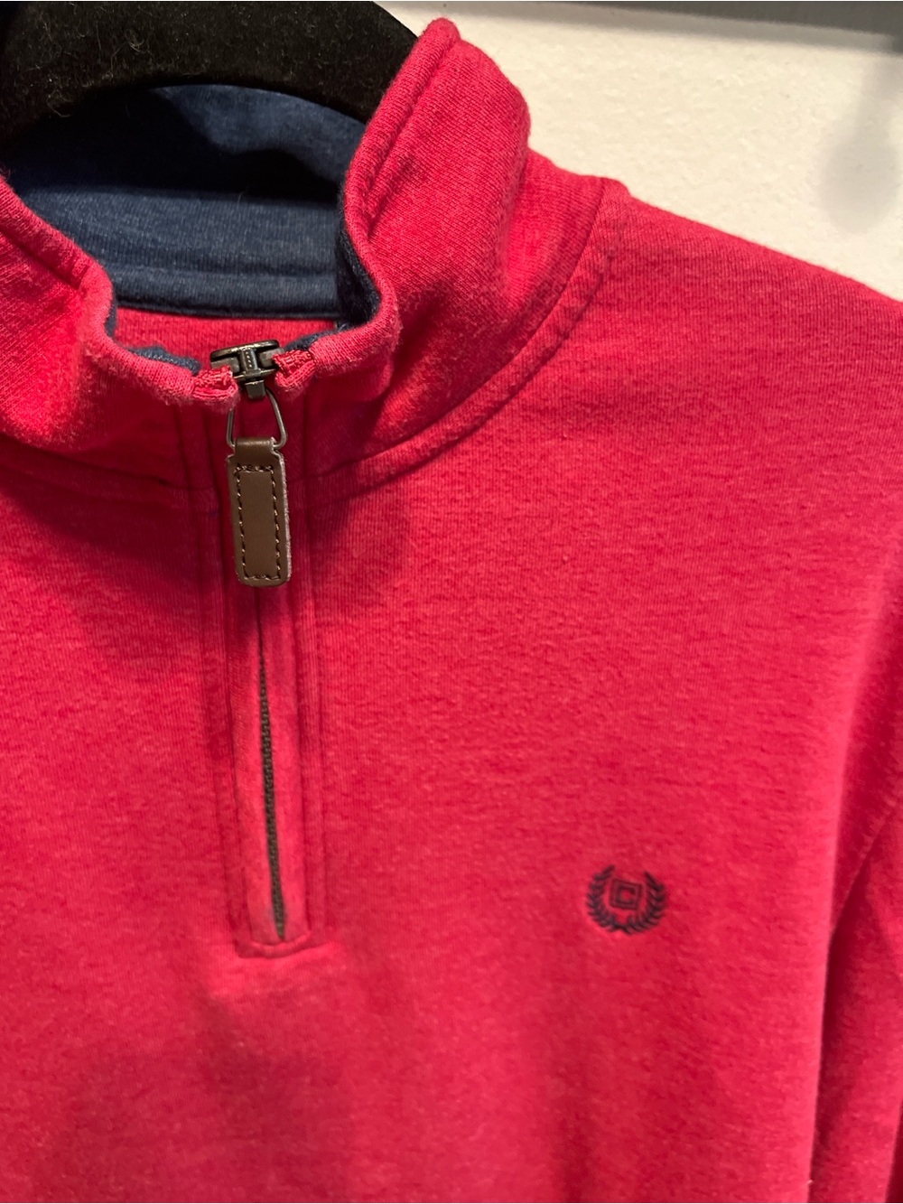 Chaps Men's Raspberry Half-Zip Sweater - Picture 3 of 6